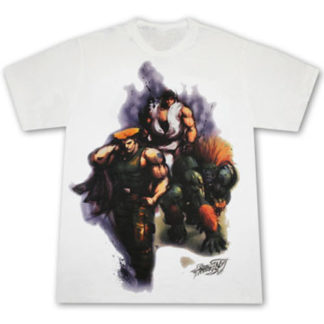 Street Fighter IV T-shirt Blanka Guile Ryu L