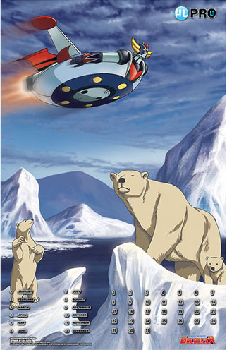 Goldorak – Calendrier métalique – Protect your Planet n°3 « Il protège les ours polaires »