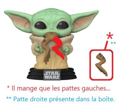 The Child with Frog – Star Wars : The Mandalorian (379) – POP TV – Patte de Grenouille Cassée – prix special – 9 cm