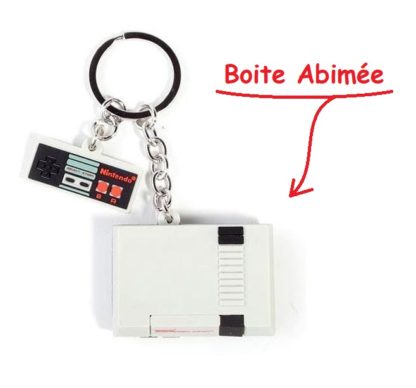 Porte-clef 3D Rubber – Console et Manette – NES – Nintendo – Boite Abimée