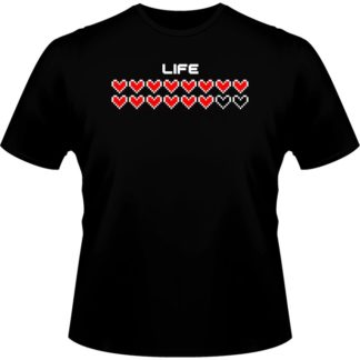 T-shirt – okiWoki – Life – Nintendo – Fond Noir – L