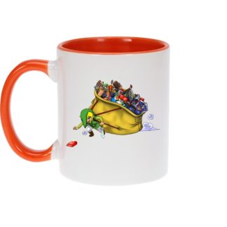 Mug – okiWoki – Paré pour l’Aventure !! (Rubis – Rouge) – Zelda – Fond Orange