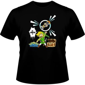 T-shirt – okiWoki – Le Grappin!! – Zelda / Toy Story – Fond Noir – XL