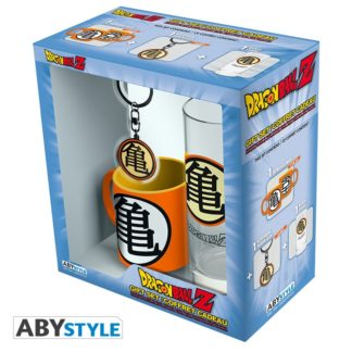 Gift Pack Dragon Ball – Verre 29cl + porte-clef + Mini Mug « Kame Symbol »