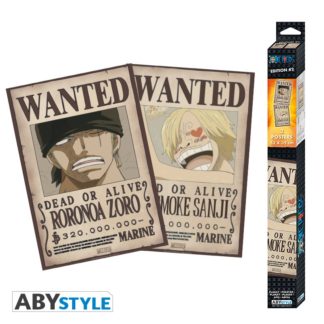 ABYSTYLE Set 2 Chibi Poster – One Piece – Wanted Zoro & Sanji