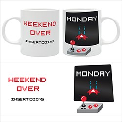 Mug – Rétro Gaming – Happy mix – Week end over – 320 ml