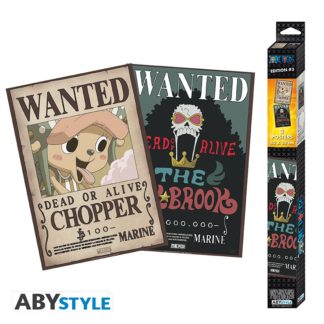 ABYSTYLE Set 2 Chibi Poster – One Piece – Wanted Brook & Chopper