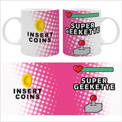 Mug – Rétro Gaming – Happy mix – Super Geekette – 320 ml