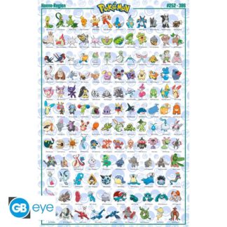 Poster – Pokemon – Hoenn Pokémon Français  – roulé filmé (91.5×61) – 91.5 cm