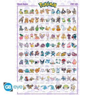 GB Eye Poster – Pokemon – Sinnoh Pokémon Français  – roulé filmé (91.5×61) – 91.5×61 cm