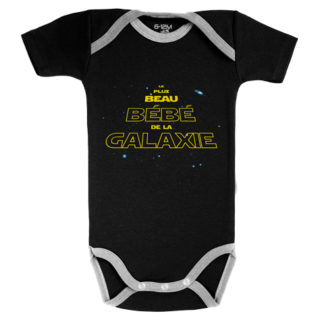 Body Bébé manches courtes – Le plus beau bébé de la Galaxie – Star Wars – Enfant – 6 – 12 mois
