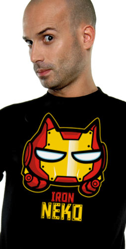 T-shirt Neko – Iron Neko – Iron Man – XL