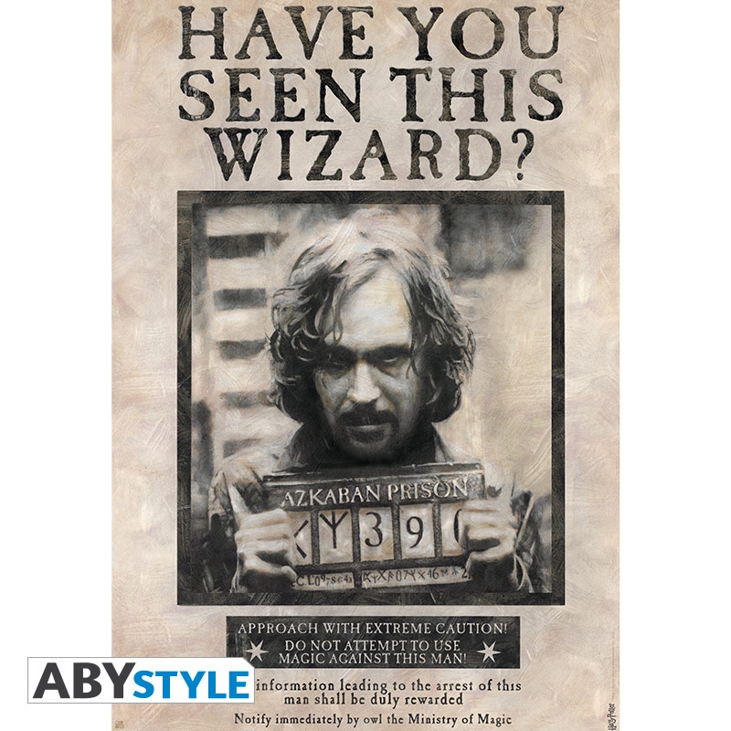 Acheter Poster - Harry Potter – Poster « Wanted Sirius Black » roulé filmé  (98x68) 