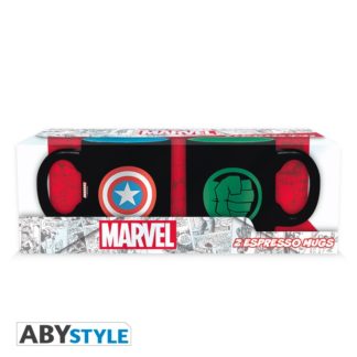 Set 2 mini-mugs – Captain America & Hulk – Marvel – 110 ml – 460 ml