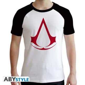 T-shirt Assassin’s Creed – Crest – Homme MC Noir & Blanc – L