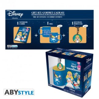 Gift Pack Disney – Mug 320ml + Porte-clés + Cahier « Alice »