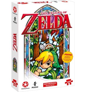 Winning Moves Puzzle – Zelda Link – Boomerang – 360 Pièces