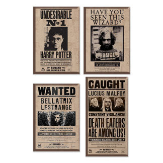 Pack de 4 Magnets – Harry Potter – Affiches Wanted