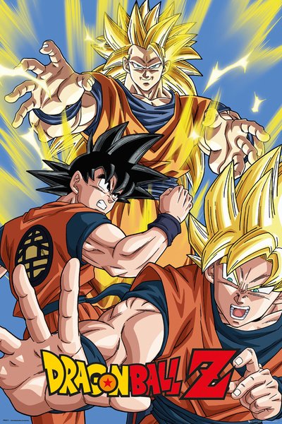 Poster – Dragon Ball Z – Goku – roulé filmé – 61 cm