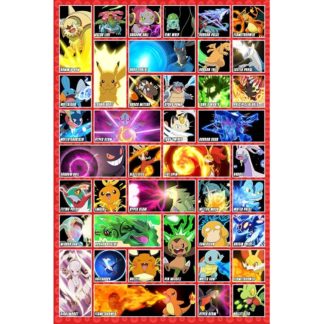Poster – Pokemon – Vignettes – poster roulé filmé (91.5×61) – 91.5 cm