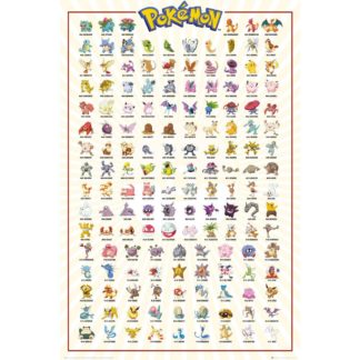 Poster – Pokemon – Pokemon Kanto 151 (61×91.5CM) – 61 cm