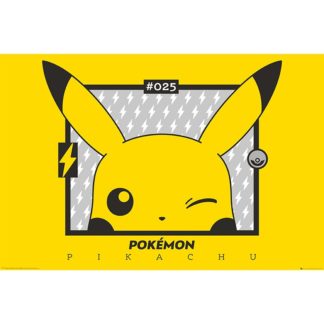 Poster – Pokemon – Pikachu Clin d’Oeil – roulé filmé (91.5×61) – 91.5 cm