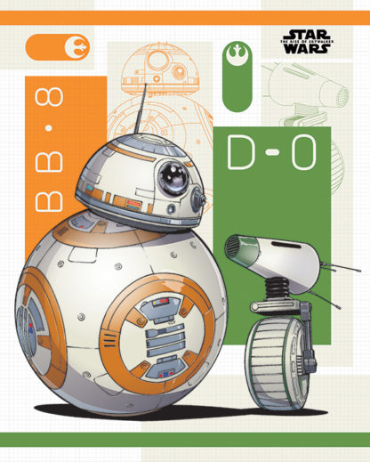 Mini Poster – BB-8 and D-0 – Star Wars – 50 cm