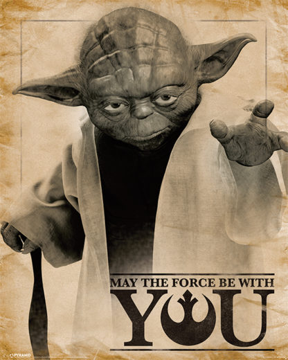 Mini Poster – Yoda, May the Force be With You – Star Wars – 50 cm