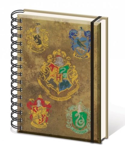 Carnet – Harry Potter – Emblème Poudlard & les 4 maisons