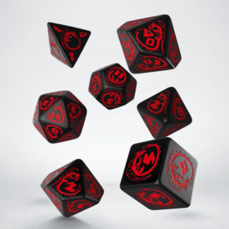 Set de dés – Dragon – Noir et rouge