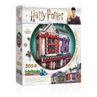 Puzzle 3D – Harry Potter – Boutiques Accessoires de Quidditch et Slug & Jiggers – 305 pièces – 24 cm