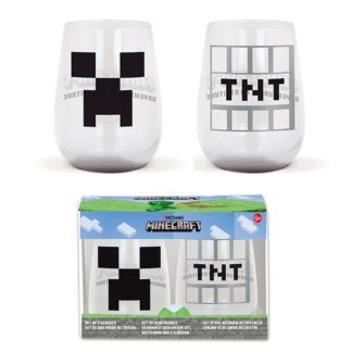 Stor Set de 2 Verres – Creeper/TNT – Minecraft – 510 ml