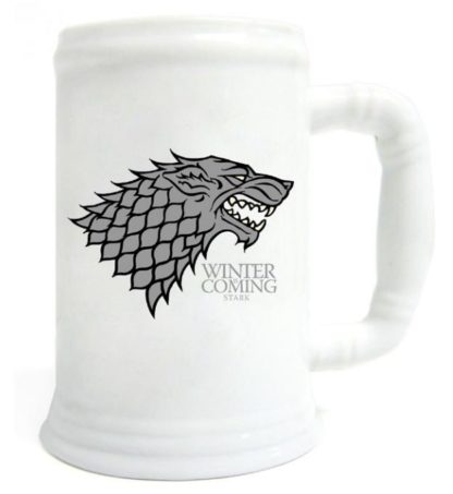 Chope à Bière – Game Of Thrones – « Famille Stark  » – Blanche