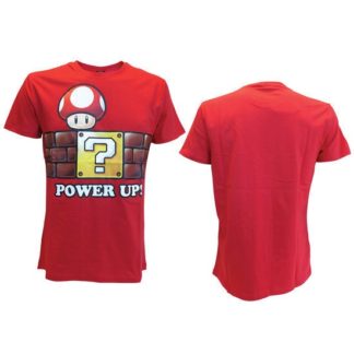 T-shirt Bioworld – Nintendo – Power Up Red – M