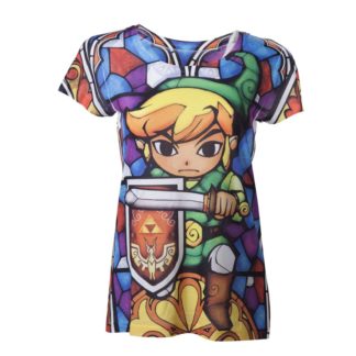 T-shirt Bioworld – Zelda – Link Vitrai – M