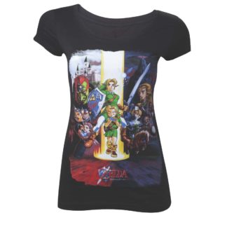 T-shirt Bioworld – Zelda Ocarina of Time – Fond Noir – M