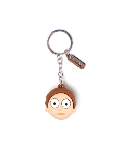 Porte-clef 3D Rubber – Tête de Morty – Rick & Morty