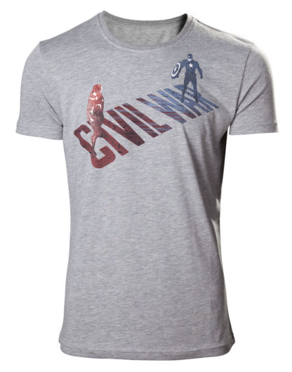 T-shirt Bioworld – Captain America Civil War – Cap VS Iron Man – S