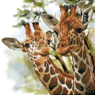 Dd broderie diamant tail & tender (girafes) 41x41cm