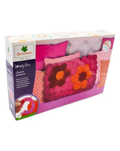 Lovely box xl – coussin pompons