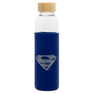 Bouteille en Verre et Silicone – Logo – Superman – 24 cm – 585 ml
