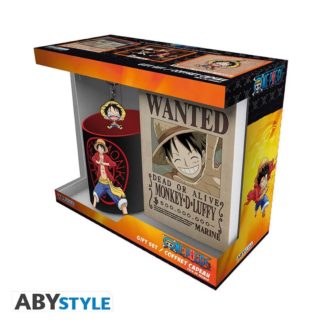 ABYSTYLE Gift Pack – One Piece – Mug 320ml + Keyring PVC + Cahier « Luffy »