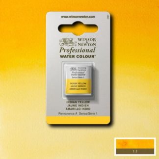 W&n pro couleur aquarelle 1/2 godet 319 jaune indien