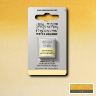 W&n pro couleur aquarelle 1/2 godet 422 jaune de naples