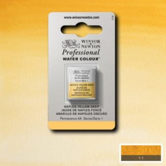 W&n pro couleur aquarelle 1/2 godet 425 jaune naples fonce