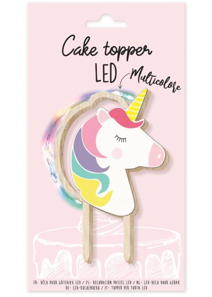 Cake topper led licorne