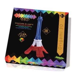 Origami 3D Tour Eiffel drapeau france 1100 pcs