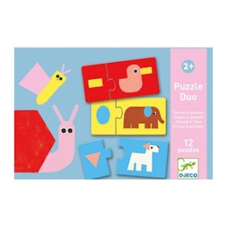 Puzzle Duo Animaux & formes Djeco
