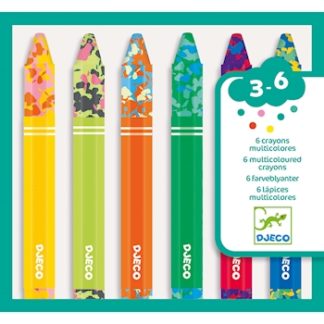 6 Crayons multicolores