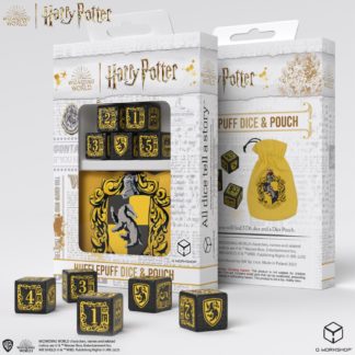 Q Workshop Set de dés + pochette à dés  – Harry Potter – Poufsouffle